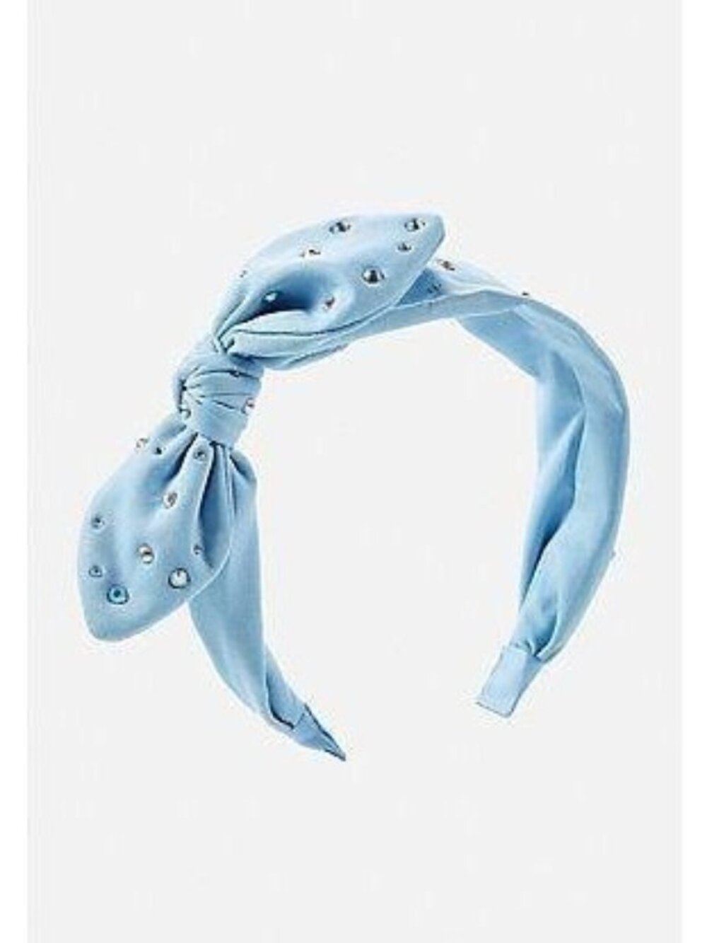 Justice Headband Rhinestone Blue Denim Girls Hair Care Hair Knot Accessories